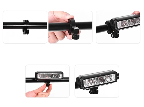 Mocna lampka rowerowa przód LED 1200 lm | Wododporny reflektor rowerowy  z akumulatorem USB | Oświetlenie rowerowe 3 tryby  pracy | IPX5 EOS630