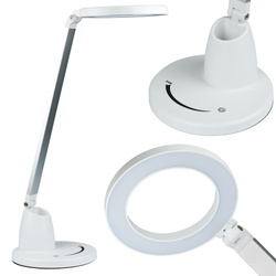 МТ-857 | Регульована світлодіодна шкільна настільна лампа | Сенсорна панель управління | Тримач ручки | ЄС адаптер